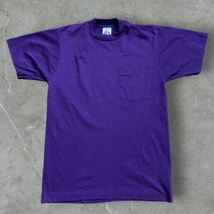 BVD Vintage 80s Single Stitch BLANK Purple Pocket T-Shirt Men's Size Medium